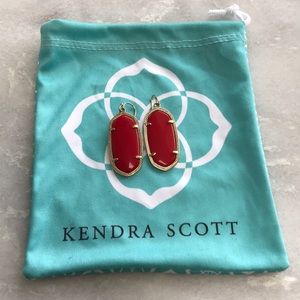 Kendra Scott Elle Drop Earrings in Red